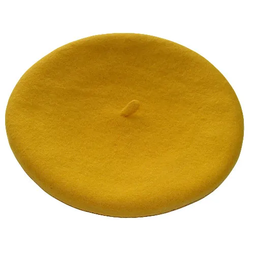 Women Girl Solid Color Warm Winter Beret French Artist Beanie Hat Ski Cap
