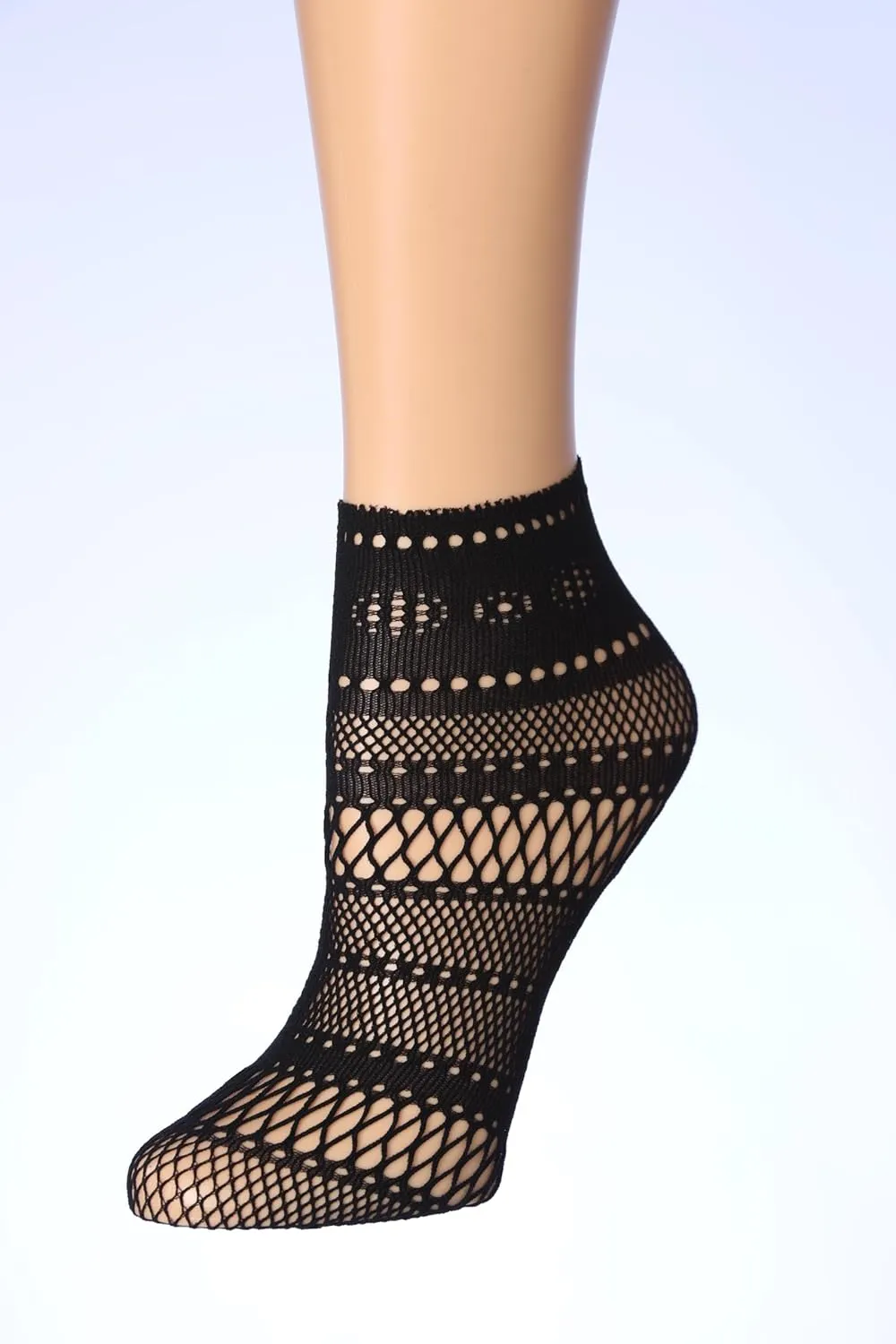 Women's 6 Pack Patterned Lace Anklet Socks