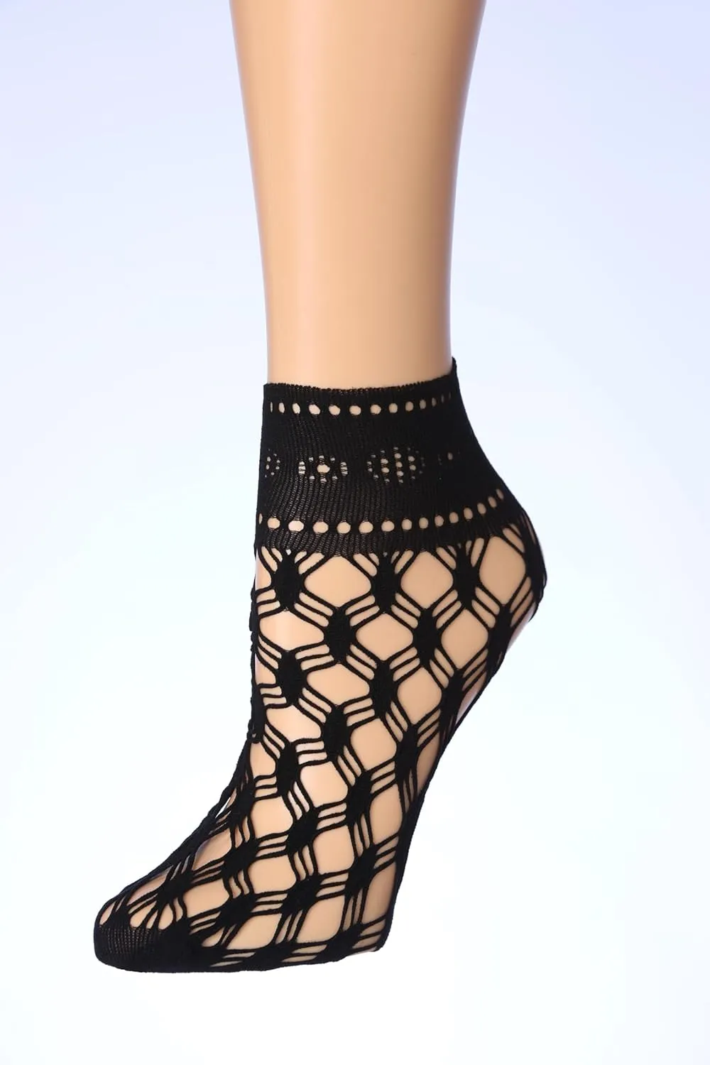 Women's 6 Pack Patterned Lace Anklet Socks