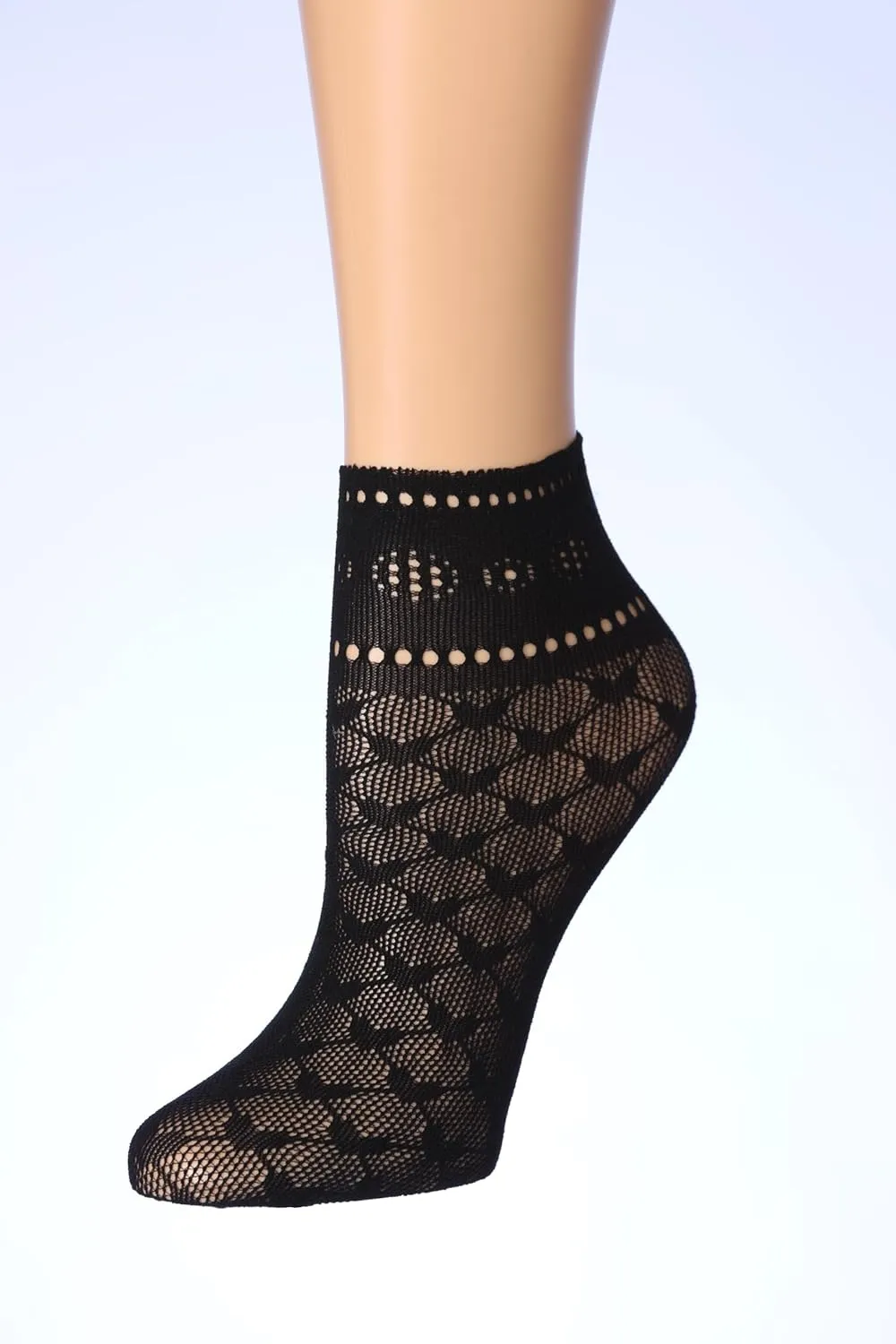 Women's 6 Pack Patterned Lace Anklet Socks