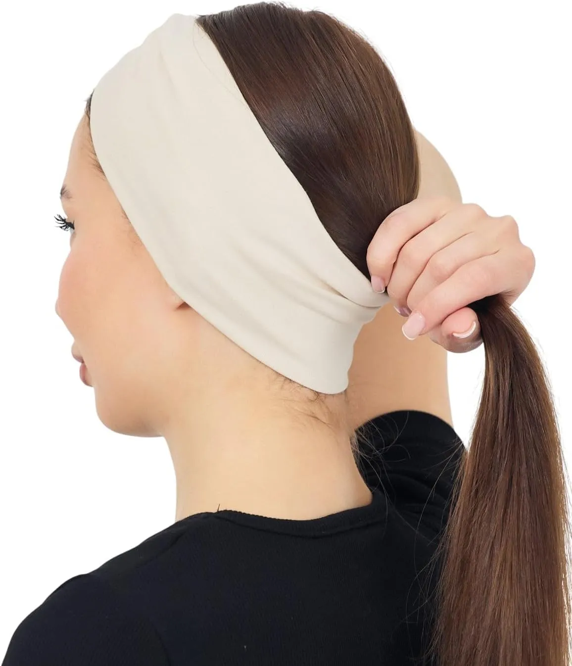 Women's Stretchy Twist Headbands, Solid Color, Non-Slip for Yoga, Workout, Running