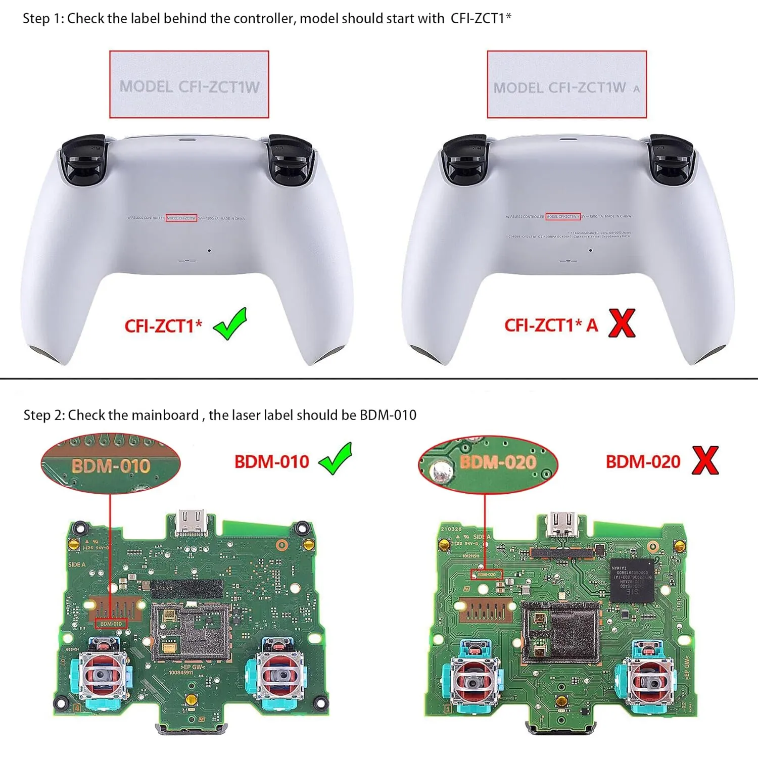 WPS Replacement Clip Shell Touch Pad Thumbsticks Dpad R1 L1 Trigger Buttons w/Accent Rings Set for PS5 Playstation Controller (Transparent Blue)