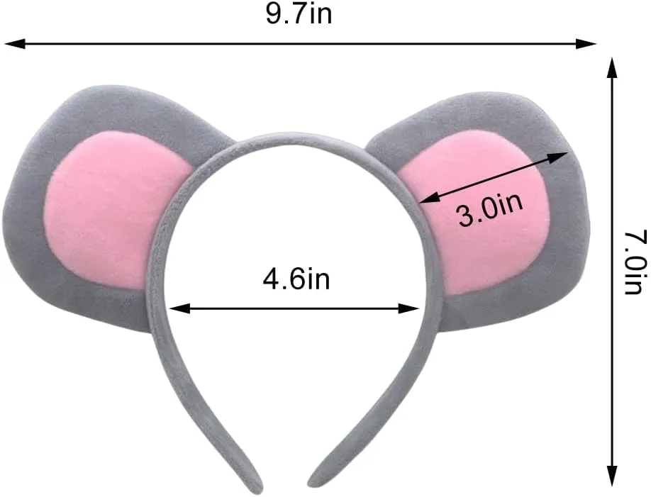 YOWOCAL Animal Ear Headband,Elastic Hair Hoop For Animal Cosplay Dress Up Costume Halloween Christmas Party Decoration