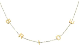 yupoxiu Bride Necklace - Bride To Be Gifts for Bachelorette 18K Gold Plated Necklace for Bachelorette Outfit Accessories
