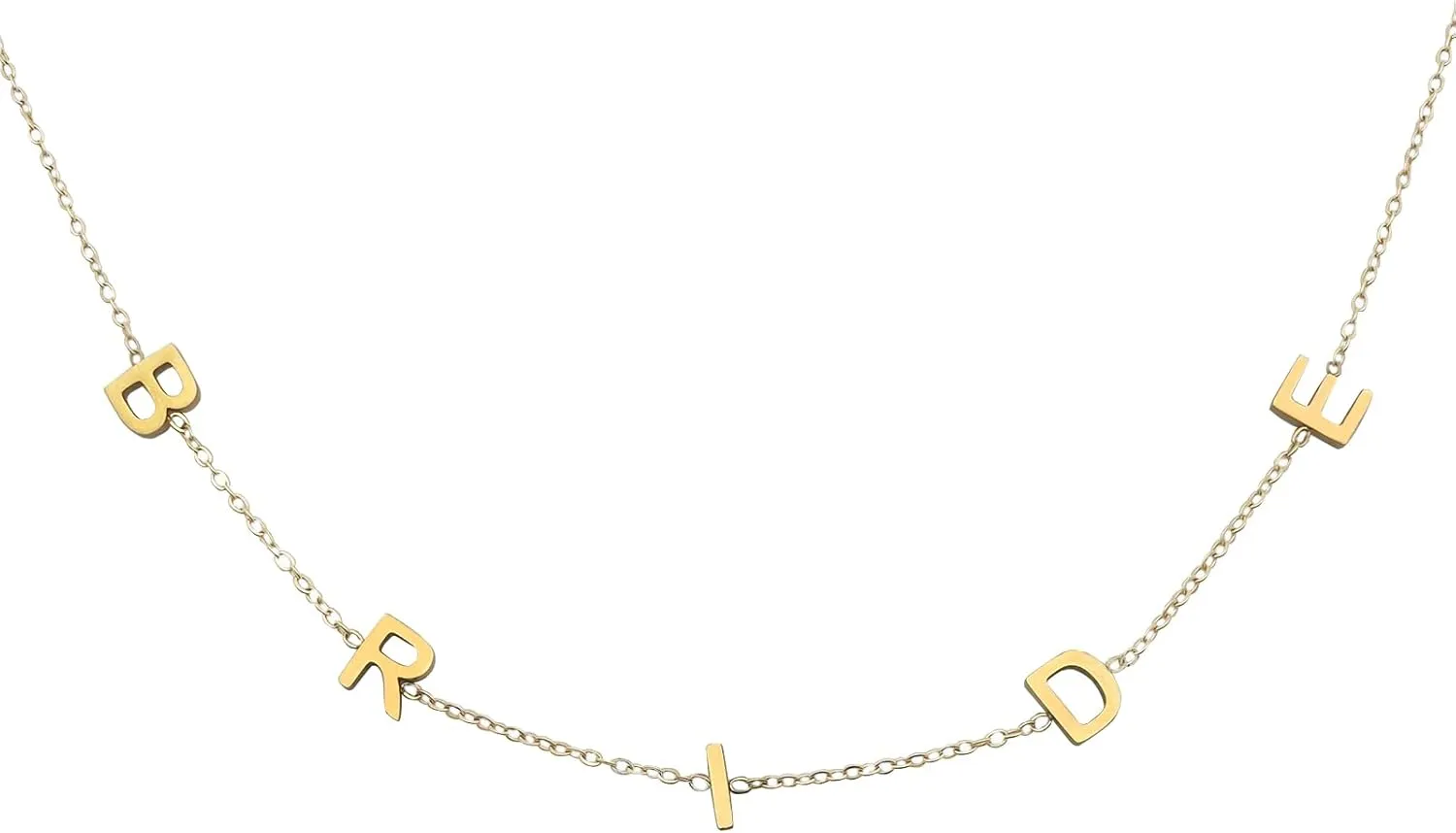 yupoxiu Bride Necklace - Bride To Be Gifts for Bachelorette 18K Gold Plated Necklace for Bachelorette Outfit Accessories